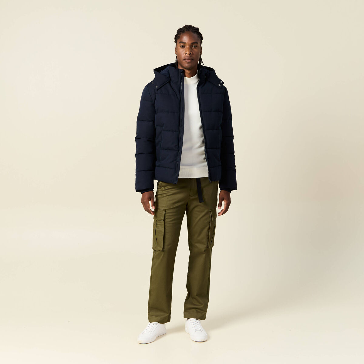 Pull manches longues ecru homme