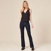 Veston boutonn&eacute; noir femme