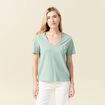 T-shirt manches courtes vert pastel femme