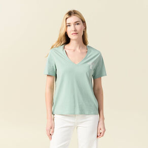 T-shirt manches courtes vert pastel femme