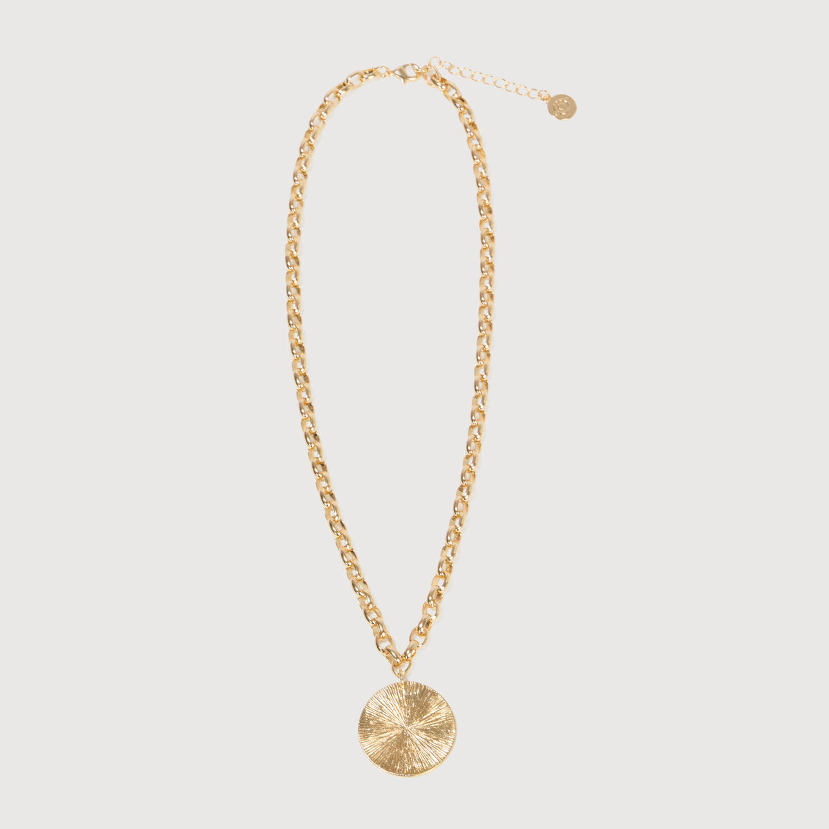 Collier avec cha&icirc;ne couleur or femme
