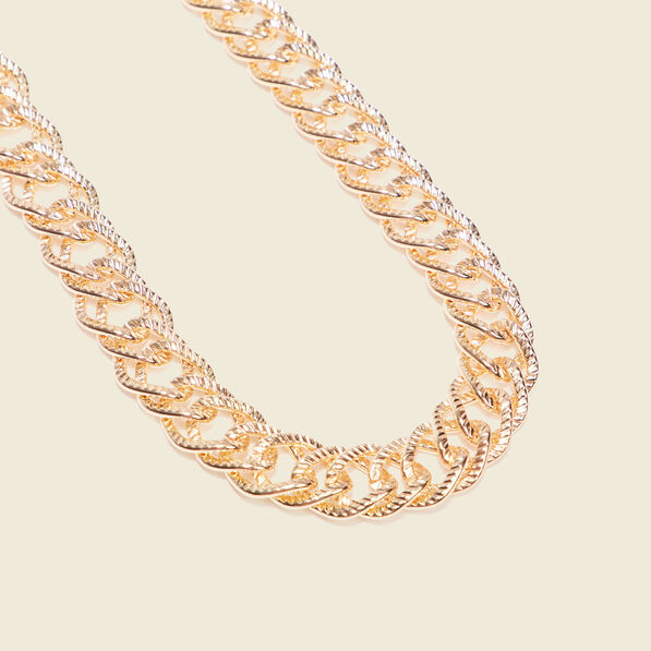 Collier chaîne couleur or femme