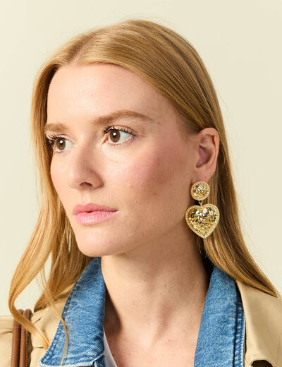 Boucles d'oreilles couleur or femme