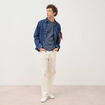 T-shirt cintr&eacute; col rond manches courtes bleu gris homme