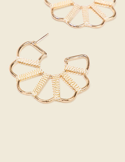 Boucles d'oreilles créoles couleur or femme