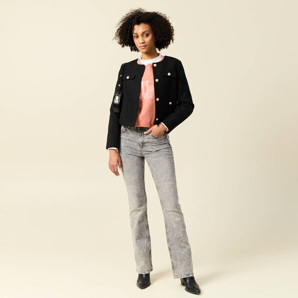 Sweat manches longues rose femme