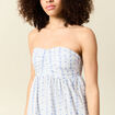 Robe sans manches en coton bleu clair femme