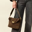 Sac bandouli&egrave;re avec doublure vert kaki femme