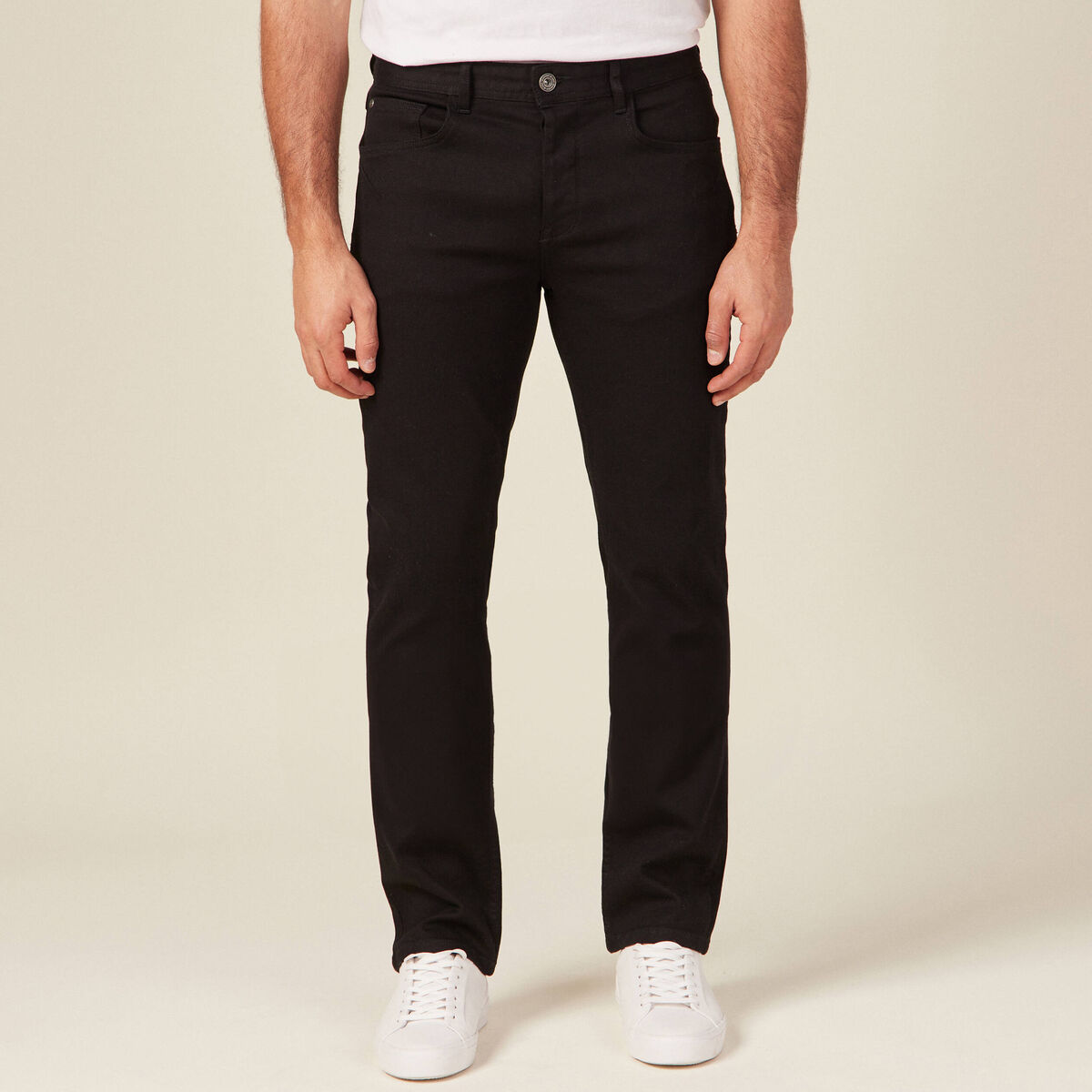Jeans regular denim noir homme