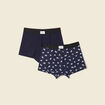 Lot 2 boxers bleu marine homme
