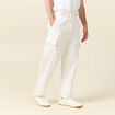 Pantalon cargo large longueur 32 ecru homme