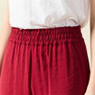 Pantalon large fluide rouge fonc&eacute; femme