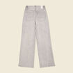 Jeans large éco-responsable denim gris clair femme