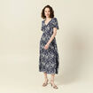 Robe longue éco-responsable bleu femme