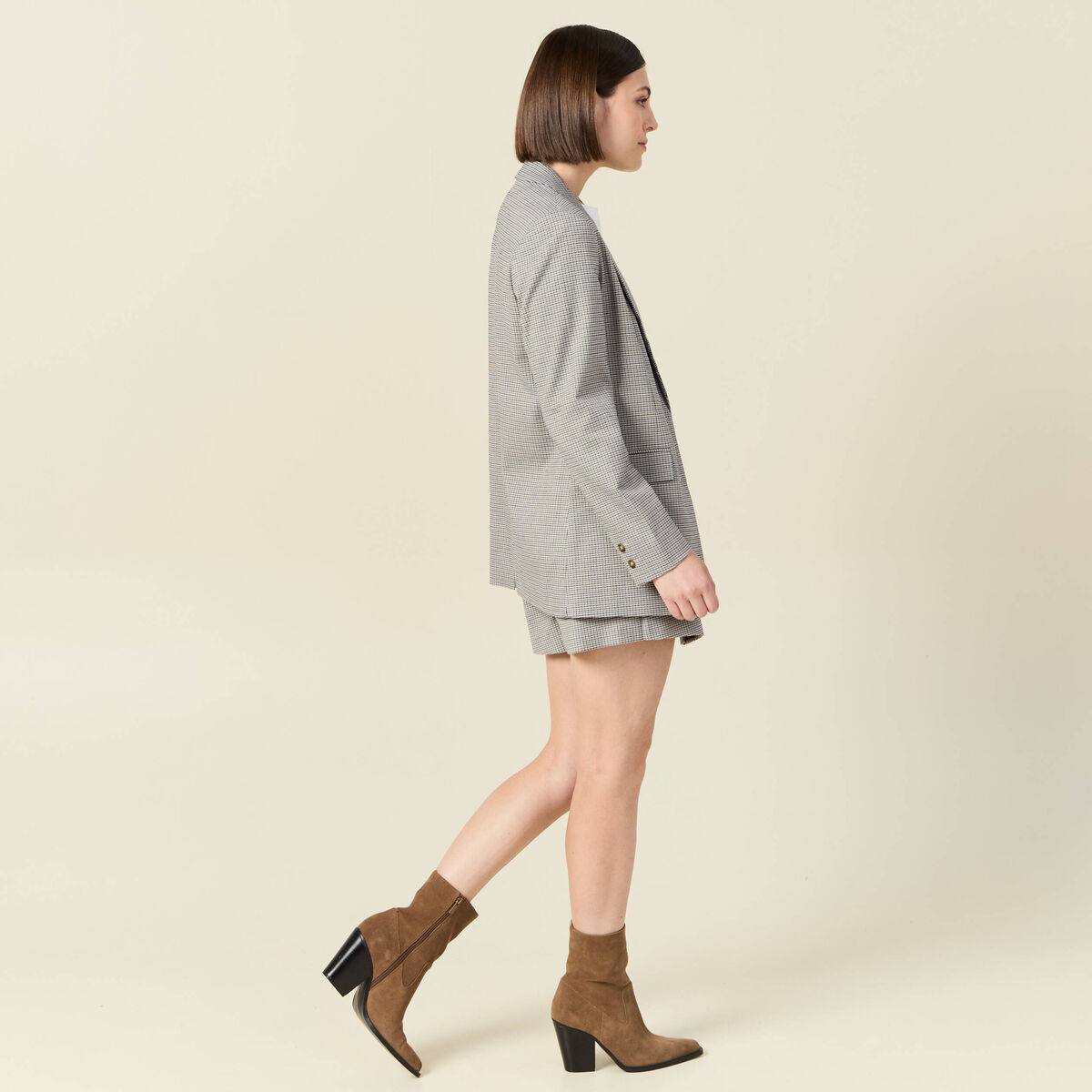 Veste blazer éco-responsable bleu marine femme