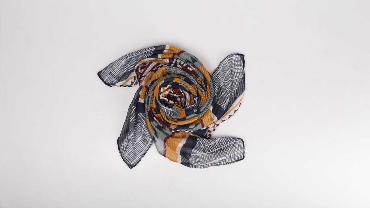 Foulard motif fantaisie bordeaux femme
