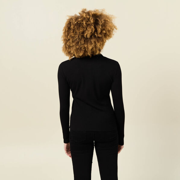T-shirt manches longues noir femme
