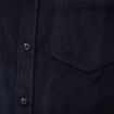 Chemise col classique en velours bleu marine homme