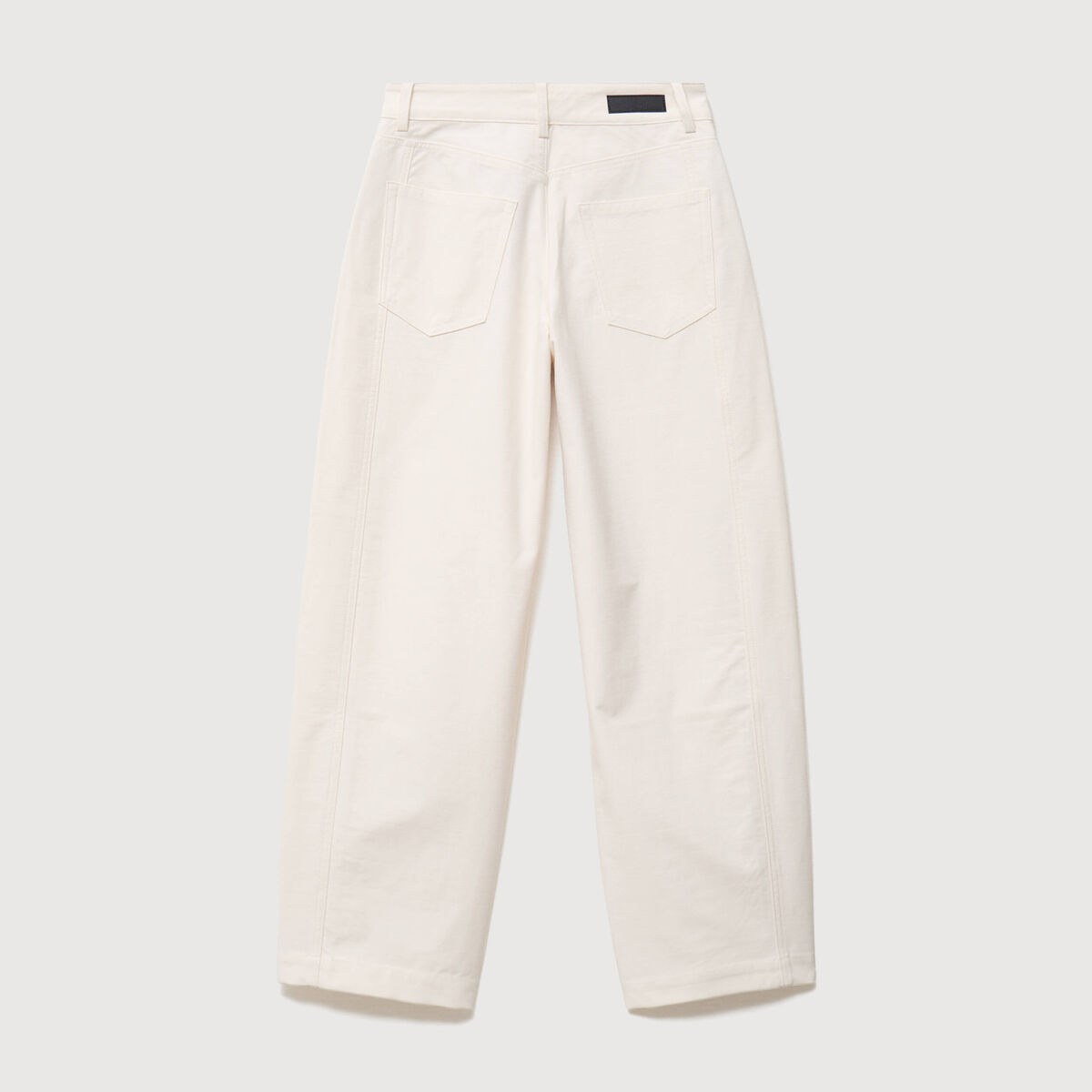 Pantalon coupe regular ecru femme