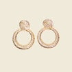 Boucles d'oreilles pendantes couleur or femme