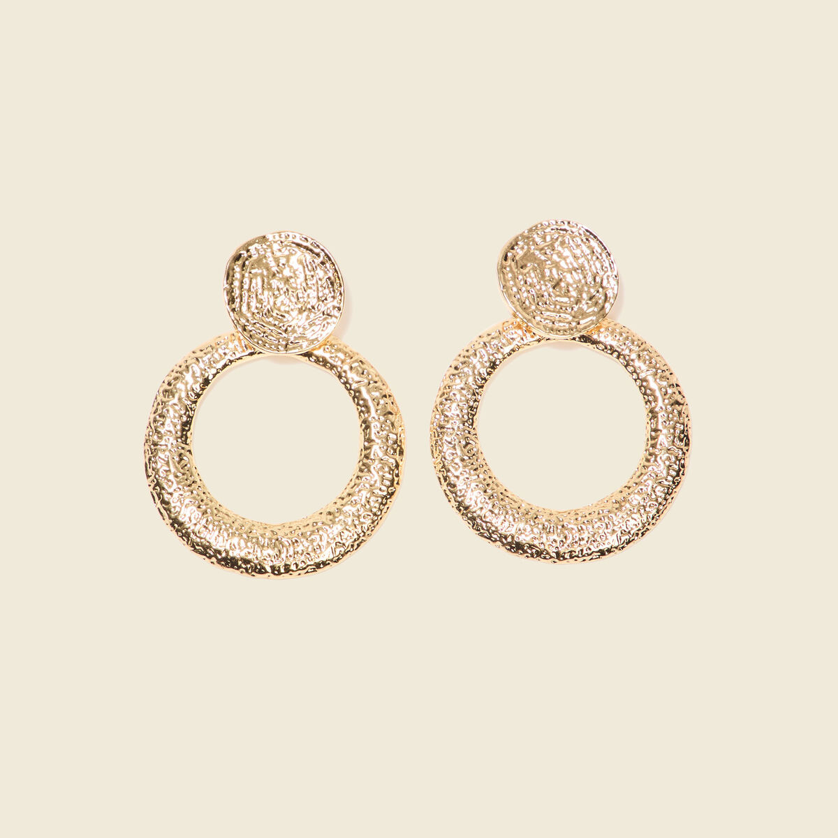 Boucles d'oreilles pendantes couleur or femme