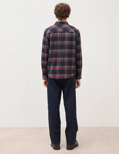 Chemise col classique manches longues vert kaki homme