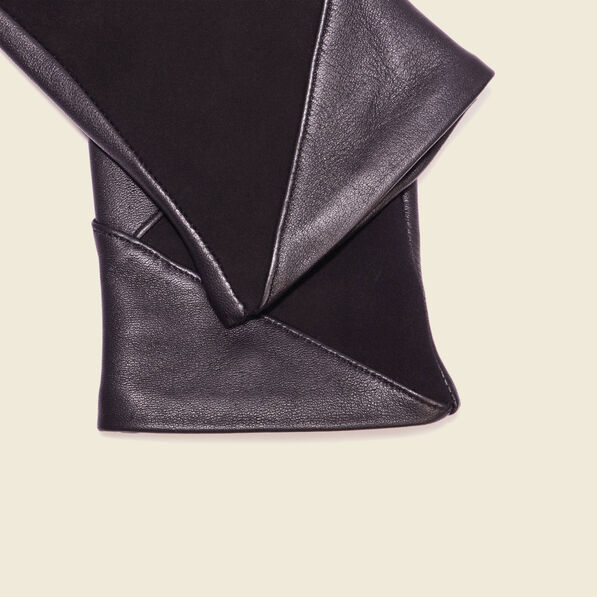 Gants en cuir noir femme