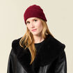 Bonnet fabriqu&eacute; en France rouge fonc&eacute; femme