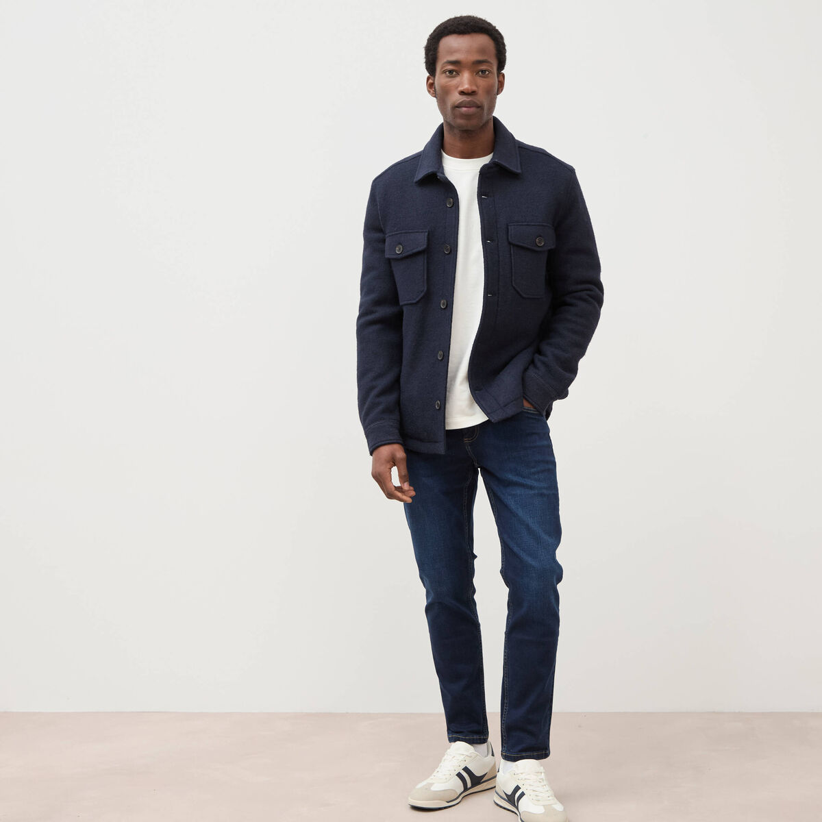 Jeans slim longueur 30 denim brut homme