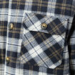 Surchemise oversize courte doubl&eacute;e bleu marine homme