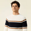 Pull manches longues fabriqué en France ecru homme