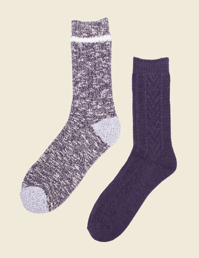 Lot 2 paires chaussettes bleu marine homme