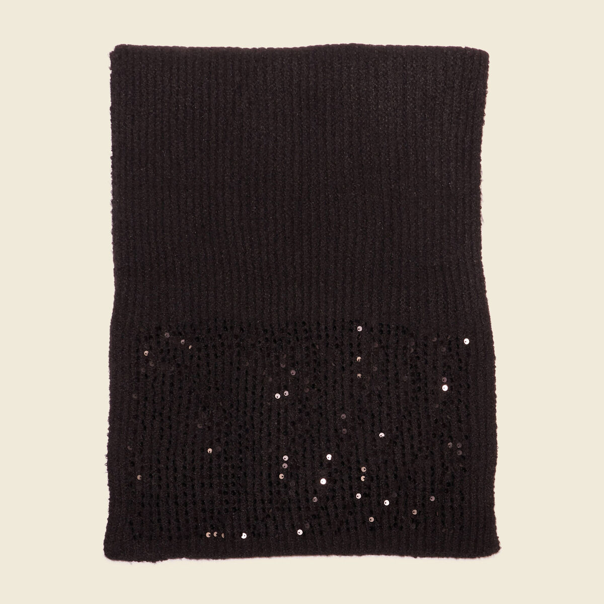 Écharpe sequins noir femme