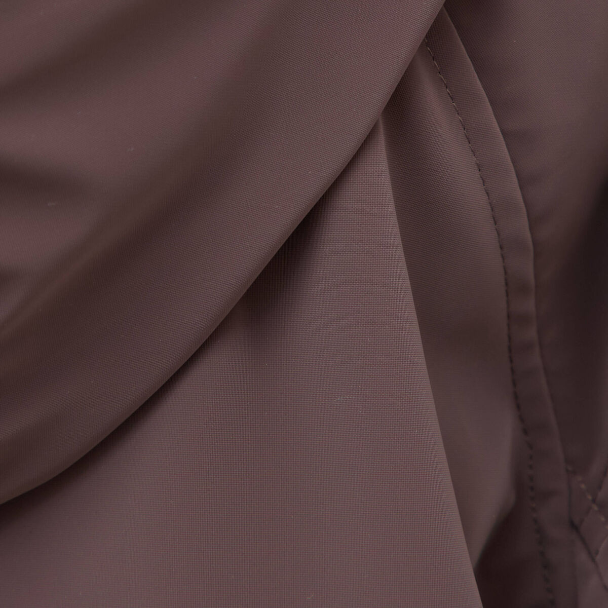 Blouson oversize court &agrave; capuche marron femme
