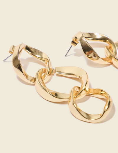 Boucles d'oreilles couleur or femme