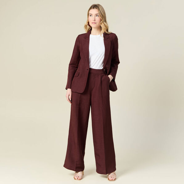 pantalon large fluide bordeaux femme Pantalon large fluide bordeaux femme