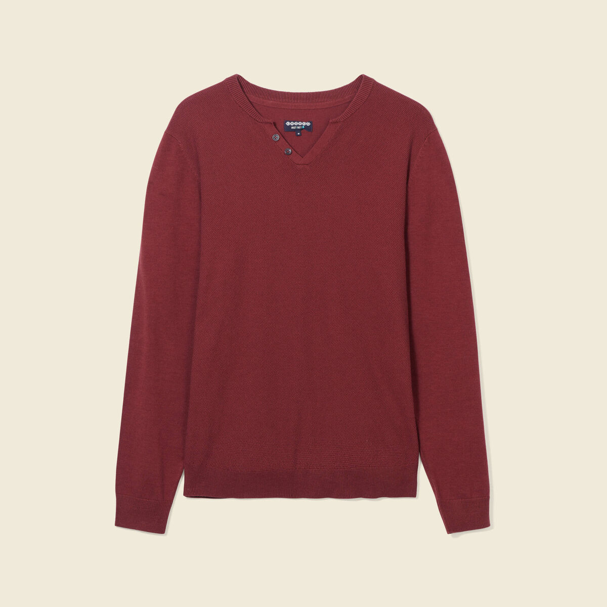 Pull manches longues bordeaux homme