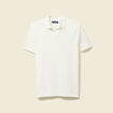 Polo manches courtes en coton ecru homme