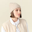 Bonnet éco-responsable beige femme