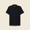 Polo col polo manches courtes en coton noir homme