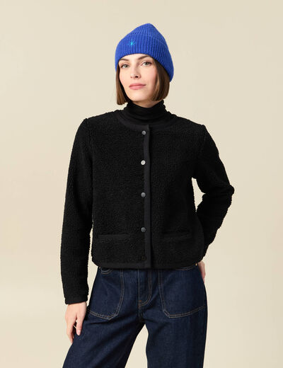 Gilet manches longues noir femme