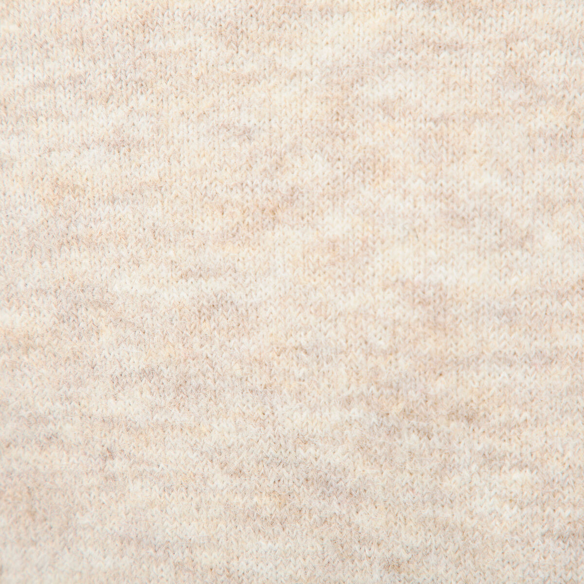 Pull droit manches longues col rond creme femme