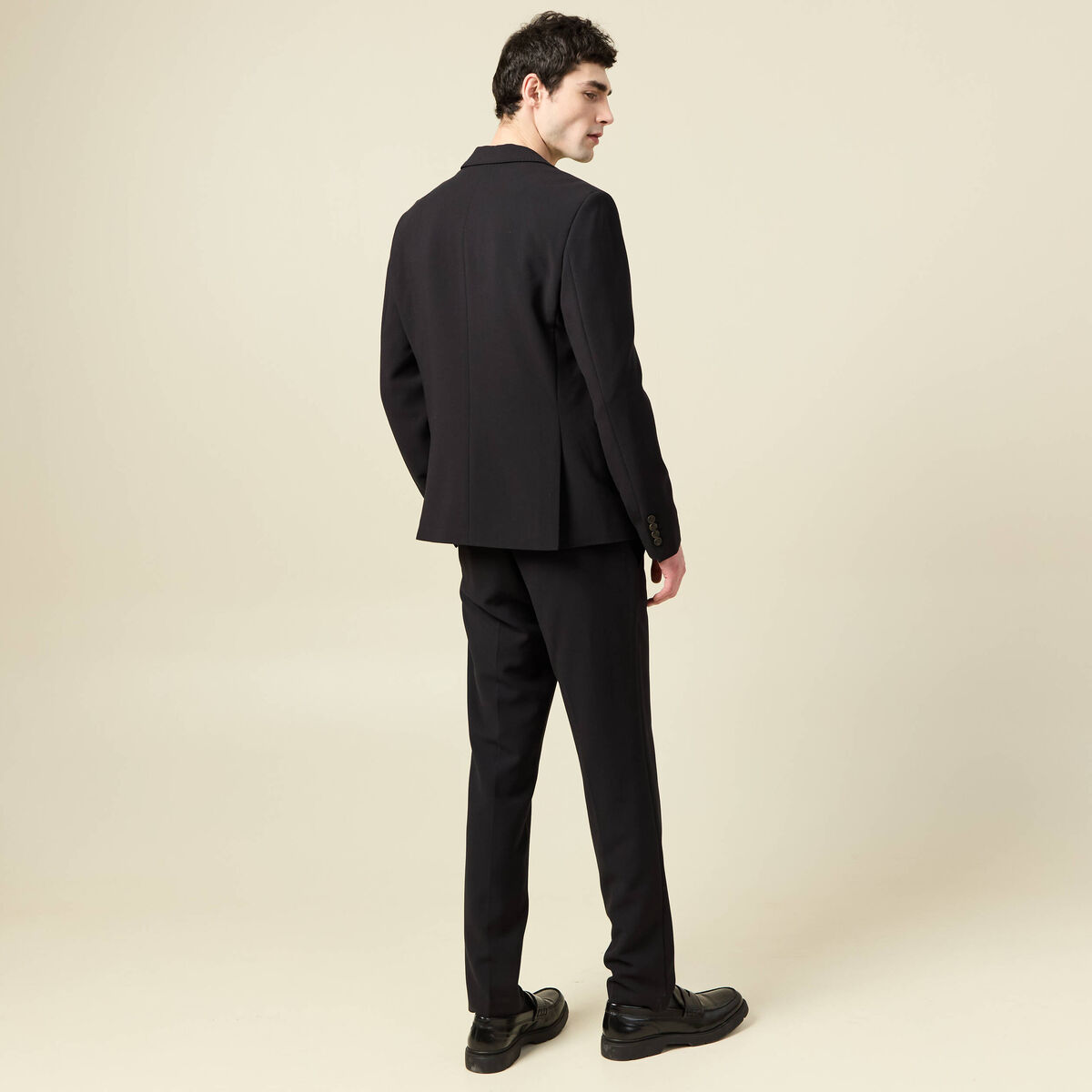 Blazer manches longues col tailleur noir homme