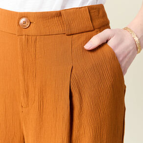 pantalon large fluide marron femme Pantalon large fluide marron femme