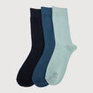 Lot de 3 paires de chaussettes hautes vert clair homme