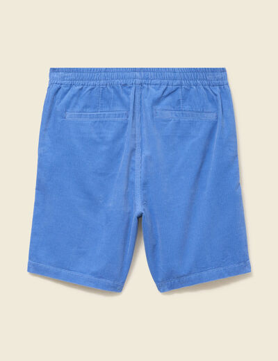 Bermuda en velours bleu violet homme
