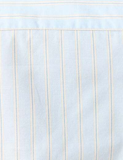 Chemise en coton manches longues bleu ciel homme