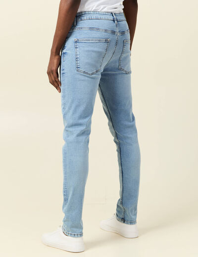 Jeans skinny tapered denim bleach homme