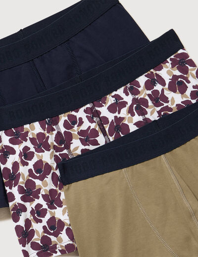 Lot de 3 boxers marron fonc&eacute; homme