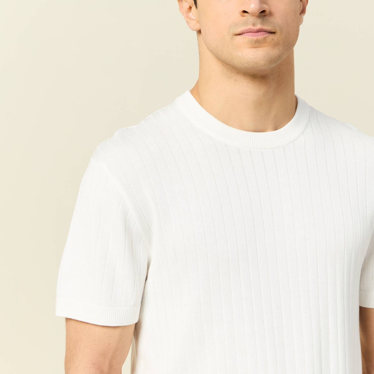 T-shirt manches courtes blanc homme